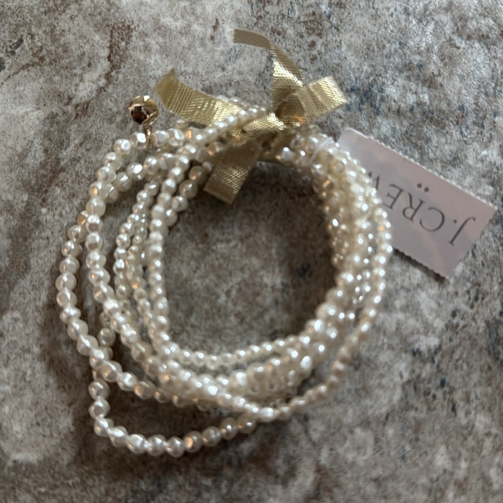 J. Crew Tiny Pearl Bead Stretch Bracelets - Picture 3 of 5